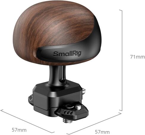 SmallRig HawkLock Mini Wooden Side Handle, H21 Quick Release Side Handles, Ergonomic Grip with Patented Slide-in Lock Mechanism, NATO Rail Included, Left/Right Hand Use, Max Load 15kg/ 33lb in Kuwait