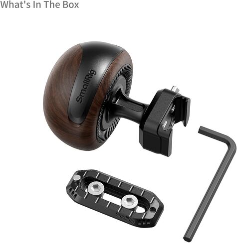 SmallRig HawkLock Mini Wooden Side Handle, H21 Quick Release Side Handles, Ergonomic Grip with Patented Slide-in Lock Mechanism, NATO Rail Included, Left/Right Hand Use, Max Load 15kg/ 33lb in Kuwait