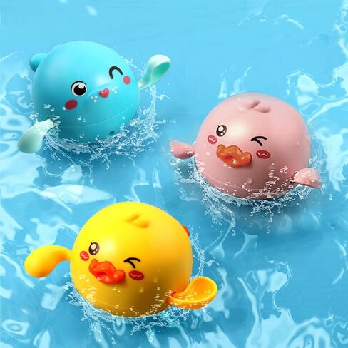 Bath Toys , Cute Swimming Penguin & Ducks Baby Bath Toys for Kids Ages 1-3, Water Pool Toys for Toddlers 1 Year Old Girl Boy Gifts, Water Table Toys, Infant Baby Bathtub Toys, 3 Pack in Kuwait