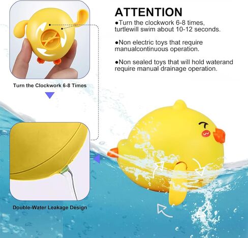 Bath Toys , Cute Swimming Penguin & Ducks Baby Bath Toys for Kids Ages 1-3, Water Pool Toys for Toddlers 1 Year Old Girl Boy Gifts, Water Table Toys, Infant Baby Bathtub Toys, 3 Pack in Kuwait