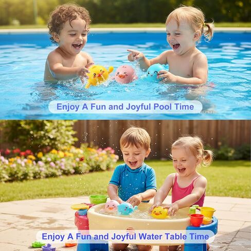 Bath Toys , Cute Swimming Penguin & Ducks Baby Bath Toys for Kids Ages 1-3, Water Pool Toys for Toddlers 1 Year Old Girl Boy Gifts, Water Table Toys, Infant Baby Bathtub Toys, 3 Pack in Kuwait