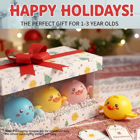 Bath Toys , Cute Swimming Penguin & Ducks Baby Bath Toys for Kids Ages 1-3, Water Pool Toys for Toddlers 1 Year Old Girl Boy Gifts, Water Table Toys, Infant Baby Bathtub Toys, 3 Pack in Kuwait