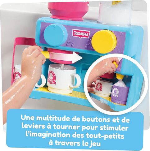 Toomies Bizak 30693547 Bathtub Coffee Maker with All Kinds of Accessories Such as Three Cups, Sugar Bowl, frother, Recommended for Children from 18 Months in Kuwait