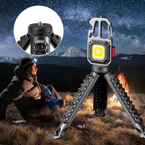 2Pcs Portable Flashlight Tripod Stand Lightweight Pocket Light Bracket Foldable Three-Leg Base for Outdoor Camping Hiking Night Photography Pack of 2 in Kuwait