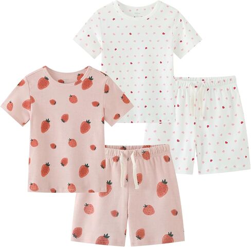 Owlivia Organic Cotton Toddler Shorts Set, 4-Piece Baby Boys Girls Summer Outfits Set, Baby Clothes for Sensitive Skin in Kuwait