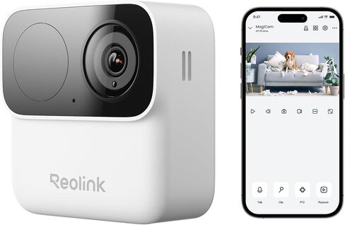 REOLINK Argus MagiCam Security Cameras Wireless Outdoor 1080p 2.4/5GHz WiFi | IR Night Vision, AI Detection, Magnetic Mount, No Subscription, IP67, 9-Month Battery Life, Indoor or Outdoor in Kuwait