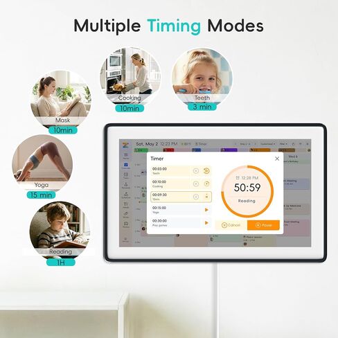 Westsee Digital Calendar Frame 1080P HD IPS Touch Screen, Smart Family Planner, Hearth Display Digital Calendar Wall & Desk Mountable for Seamless Scheduling (15.6 Inch Gery) in Kuwait