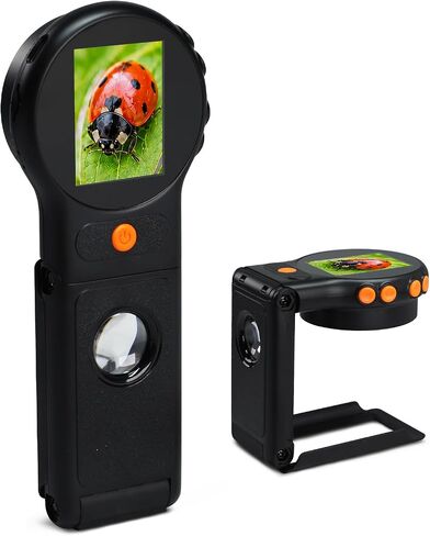 500X Handheld Digital Microscope with 2" IPS Screen, Digital Magnifying Glass 1080P Auto Focus, PC Connect, Memory, Photo/Video Capture, 500x Magnification Portable Microscope for Kids, Coins in Kuwait