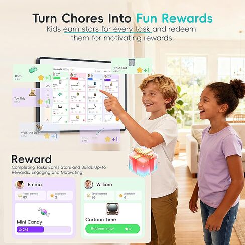 Westsee Digital Calendar Frame 1080P HD IPS Touch Screen, Smart Family Planner, Hearth Display Digital Calendar Wall & Desk Mountable for Seamless Scheduling (15.6 Inch Gery) in Kuwait