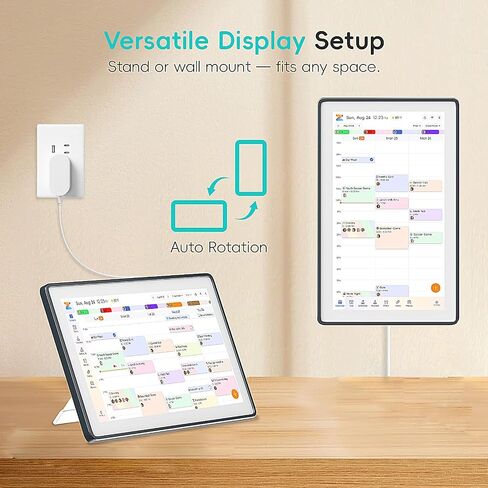 Westsee Digital Calendar Frame 1080P HD IPS Touch Screen, Smart Family Planner, Hearth Display Digital Calendar Wall & Desk Mountable for Seamless Scheduling (15.6 Inch Gery) in Kuwait