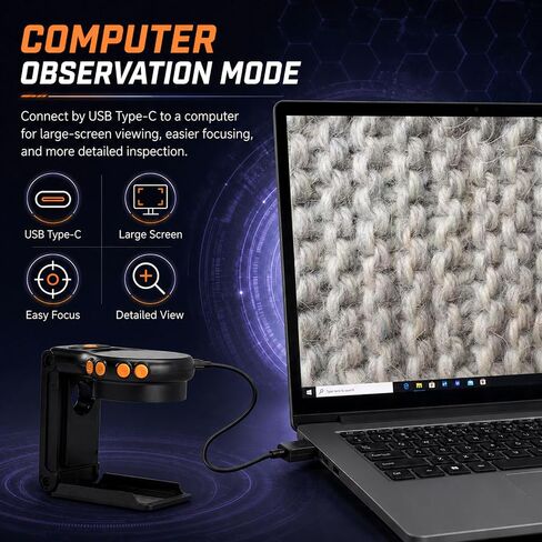 500X Handheld Digital Microscope with 2" IPS Screen, Digital Magnifying Glass 1080P Auto Focus, PC Connect, Memory, Photo/Video Capture, 500x Magnification Portable Microscope for Kids, Coins in Kuwait