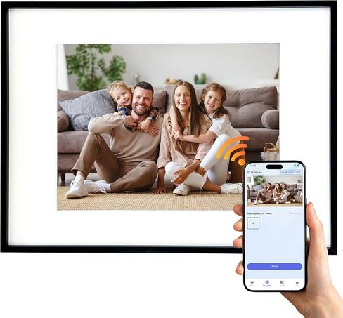 13.3 Inch Color E-Ink Digital Photo Frame, WiFi, Auto-Rotate, Wall Mountable, Share Photos via App, Large Screen Smart Frame for Home & Office in Kuwait
