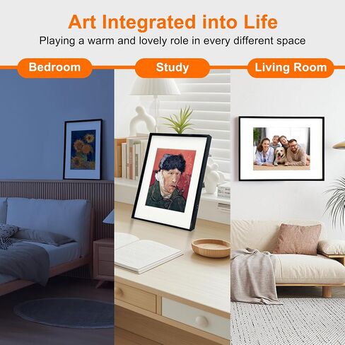 13.3 Inch Color E-Ink Digital Photo Frame, WiFi, Auto-Rotate, Wall Mountable, Share Photos via App, Large Screen Smart Frame for Home & Office in Kuwait