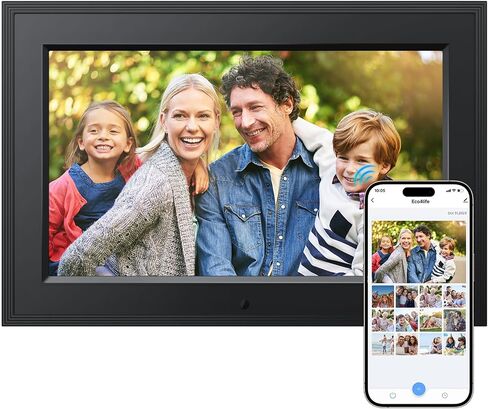 7 Inch WiFi Digital Picture Frame, Electronic Photo Frame with App Control, IPS Display 1024x600, Up to 256GB Storage, Ideal Gifts for Parents, Kids, Friends in Kuwait