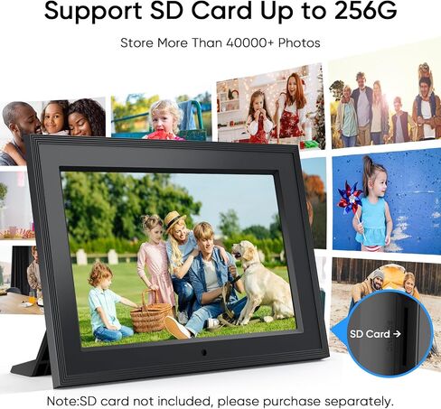 7 Inch WiFi Digital Picture Frame, Electronic Photo Frame with App Control, IPS Display 1024x600, Up to 256GB Storage, Ideal Gifts for Parents, Kids, Friends in Kuwait