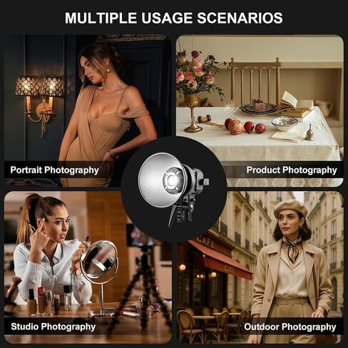 GVM 80W LED Video Lighting Kit with Umbrella&Stand, CRI97+ 5600K Dimmable Continuous Output Lighting with Bowens Mount, Photography Studio Lighting for YouTube, Video in Kuwait