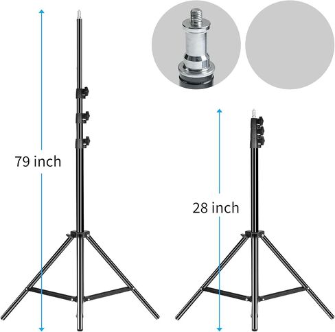 GVM 80W LED Video Lighting Kit with Umbrella&Stand, CRI97+ 5600K Dimmable Continuous Output Lighting with Bowens Mount, Photography Studio Lighting for YouTube, Video in Kuwait