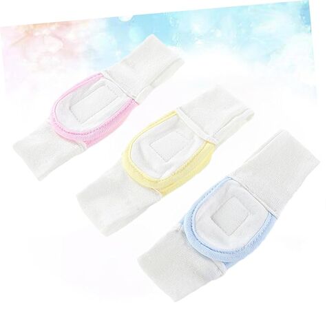 Totority 3pcs Diaper Fixing Tape Adjustable Elastic Cotton Strips Soft Comfortable Reusable Diaper Bands in Blue Yellow Pink Each Color in Kuwait