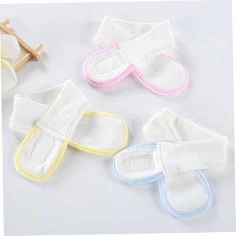 Totority 3pcs Diaper Fixing Tape Adjustable Elastic Cotton Strips Soft Comfortable Reusable Diaper Bands in Blue Yellow Pink Each Color in Kuwait