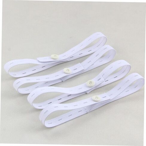 Totority 15pcs Adjustable Diaper Buckles Elastic Belt with Multiple Buttonholes Soft Fixing Fastener for Newborns Preventing Diaper Slipping and Avoiding Sharp Pins in Kuwait