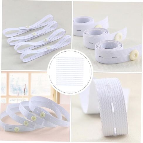 Totority 15pcs Adjustable Diaper Buckles Elastic Belt with Multiple Buttonholes Soft Fixing Fastener for Newborns Preventing Diaper Slipping and Avoiding Sharp Pins in Kuwait