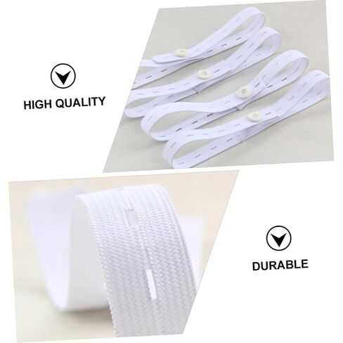 Totority 15pcs Adjustable Diaper Buckles Elastic Belt with Multiple Buttonholes Soft Fixing Fastener for Newborns Preventing Diaper Slipping and Avoiding Sharp Pins in Kuwait