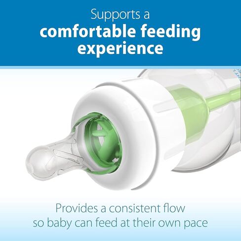 Dr. Brown's Anti-Colic Options + Narrow Glass Baby Bottle with Level 1 Slow Flow Nipple, BPA-Free, 0m+, 4 oz/120mL, 4-Pack + 8oz/250mL, 4-Pack in Kuwait