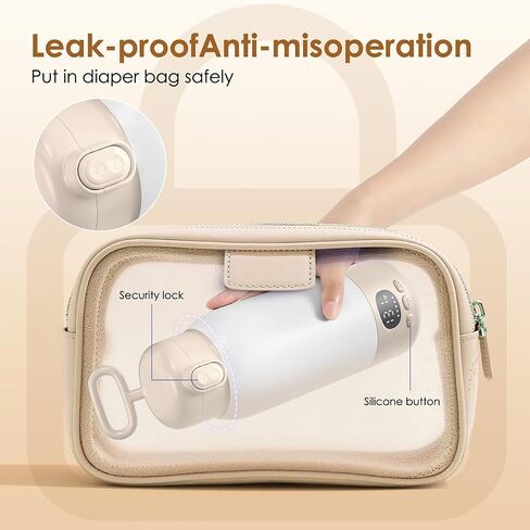 SORUTO Portable Milk Warmer for Travel, 45W Fast Charging Bottle Warmer with 17oz Large Capacity, Fast Heating Breast Milk Warmer, Long Battery Life, Precise Temp Control in Kuwait