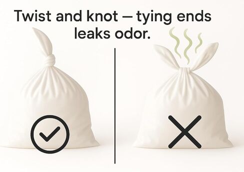 BOS Odor-Sealing Incontinence Disposable Bags - Scent & Smell Free (90 Bags) [Size Small, Color lavender] ★Brand-new packaging! in Kuwait