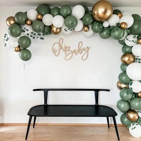 Oh Baby Sign, Wooden Shower Sign, 16 x 13 Inch Banner for Gender Reveal Backdrop Party Decor, Stylish Photo Backdrop for Boys and Girls in Kuwait