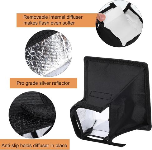 2 Pcs Flash Diffuser, Foldable Speedlight Diffuser with Storage Pouch | carbon steel trailer pin, universal elastic opening,1/4 "x 3.2" locking pins for agriculture, lawns, gardens, trailer, truck in Kuwait