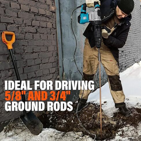 Berserker 12-Pound SDS-Max Demolition Jack Hammer with SDS Max Ground Rod Driver for 5/8 Inch & 3/4 Inch Ground Rods in Kuwait