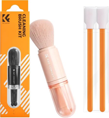 K&F Concept 6-in-1 Keyboard Cleaning Brush Kit for Camera, Lens, PC,Pink | Soft Bristles, Easy to Clean, Includes 4 Brush Sizes for Precise, Scratch-Safe Cleaning of Various Devices,MK11 in Kuwait
