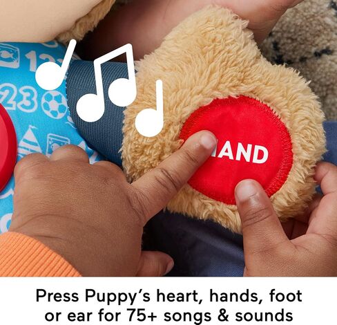 Fisher-Price Laugh & Learn Baby Learning Toy, Smart Stages Puppy, Plush with Lights Music and Educational Content for Ages 6M+ in Kuwait