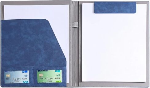 Leather Portfolio Folder with Magnetic Closure, A4 Business Padfolio, Card Slots, Executive Conference Document Organizer, Sales Contract Presentation Holder in Kuwait