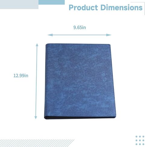 Leather Portfolio Folder with Magnetic Closure, A4 Business Padfolio, Card Slots, Executive Conference Document Organizer, Sales Contract Presentation Holder in Kuwait