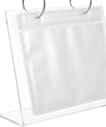 TOYANDONA Photo Insertion Edges Inner, Easy Pages Polished Removable and 2pcs Acrylic Flip Album Frame for Prevents Falling, Small Picture Book Stand Desktop for Office in Kuwait