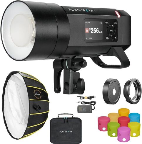 Flashpoint XPLOR 400 Pro II R2 TTL All-in-One Outdoor Flash, with 25.5" Softbox and Color Gel Kit in Kuwait