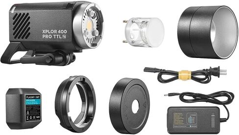 Flashpoint XPLOR 400 Pro II R2 TTL All-in-One Outdoor Flash, with 25.5" Softbox and Color Gel Kit in Kuwait