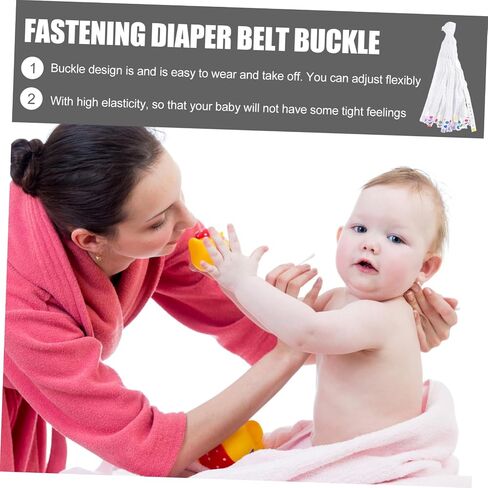 BESPORTBLE 50Pcs Adjustable Cloth Diaper Fasteners Elastic Nappy Belt Buckles for for Reusable Cloth Diapers Convenient and Practical Design in Kuwait