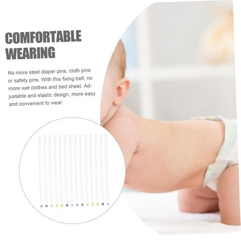 BESPORTBLE 50Pcs Adjustable Cloth Diaper Fasteners Elastic Nappy Belt Buckles for for Reusable Cloth Diapers Convenient and Practical Design in Kuwait
