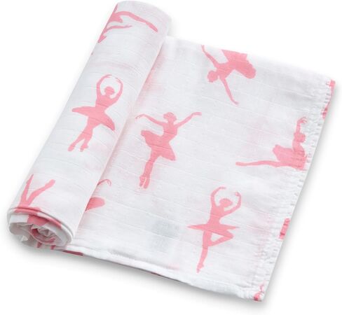Bamboo Muslin Swaddle Blanket, 4 Pack, 47x47 Inch Large Baby Swaddle, Lightweight & Breathable, Soft for Newborn, Multi-Use Receiving Blanket, Whimsical Pandas in Kuwait