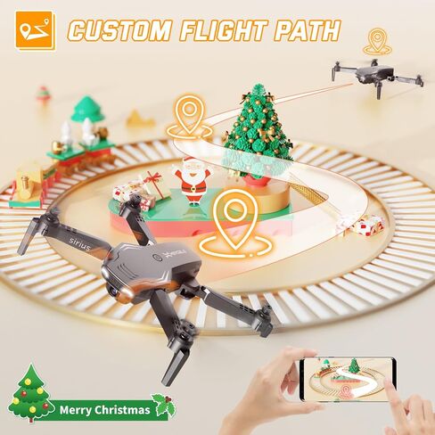 Foldable Drones for Kids Beginners - With 1080P HD Camera, FPV Remote Control Quadcopter, One Key Start/Land, Altitude Hold, 2 Batteries RC Helicopter Toys Gifts for Boys (Dark Brown) in Kuwait