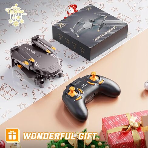 Foldable Drones for Kids Beginners - With 1080P HD Camera, FPV Remote Control Quadcopter, One Key Start/Land, Altitude Hold, 2 Batteries RC Helicopter Toys Gifts for Boys (Dark Brown) in Kuwait