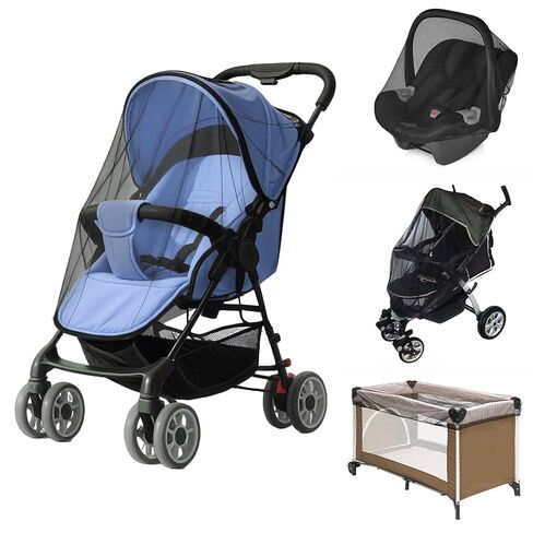 South to East Breathable Mosquito Net for Stroller with Drawstring, White | Baby Bug Netting with Storage Bag, Portable Stroller Mosquito Nets for Car Seat, Bassinet, Cradle, Travel & Camping Crib in Kuwait
