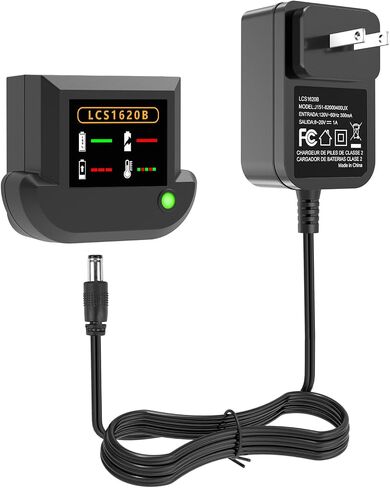 LCS1620B 20V Lithium Battery Charger, Compatible with Black & Decker 20V Lithium Battery LBXR20 LBX4020 LBX20, 1A Split‑Style Larger‑Size Charger in Kuwait