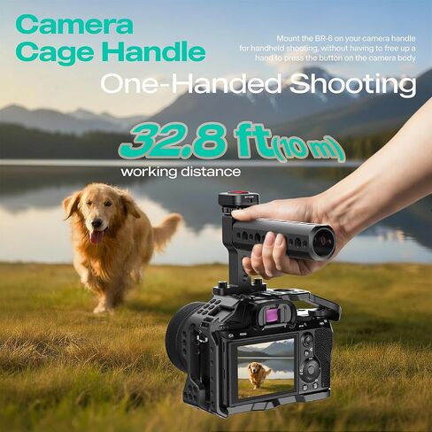 AODELAN Wireless and Wired USB-C Rechargeable Camera Video Remote Control | Recording with One-Button Record and Cold Shoe Mount, Compatible with Canon EOS R50 R10, for Sony ZV-E10, for Nikon Z30 in Kuwait