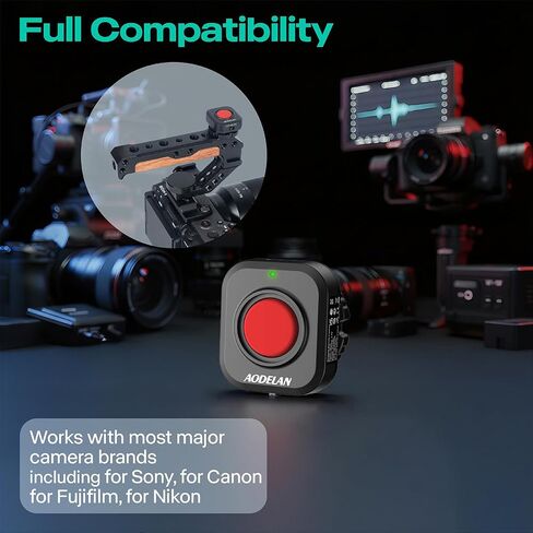 AODELAN Wireless and Wired USB-C Rechargeable Camera Video Remote Control | Recording with One-Button Record and Cold Shoe Mount, Compatible with Canon EOS R50 R10, for Sony ZV-E10, for Nikon Z30 in Kuwait