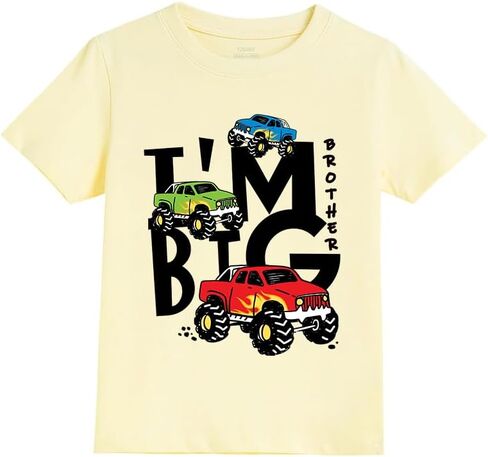 Big Brother T-Shirts Kids Boys Short Sleeve Shirt Toddler Bro Matching Announcement Top Tee Cotton 2-7t in Kuwait