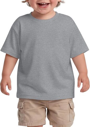 Halfchet Toddler Oversize Tee Baby Boys' Shirt Short Sleeve Crewneck T-Shirt Loose Summer Basic Casual Top for Kids 18M-5T in Kuwait